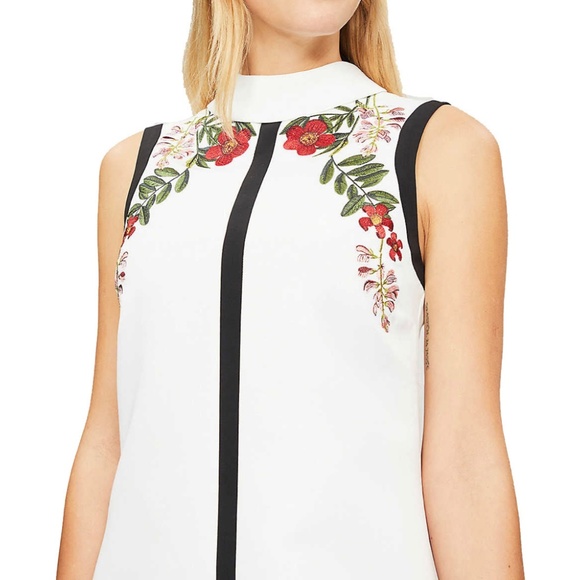 Ted Baker White Embroidered Dress - Picture 3 of 3